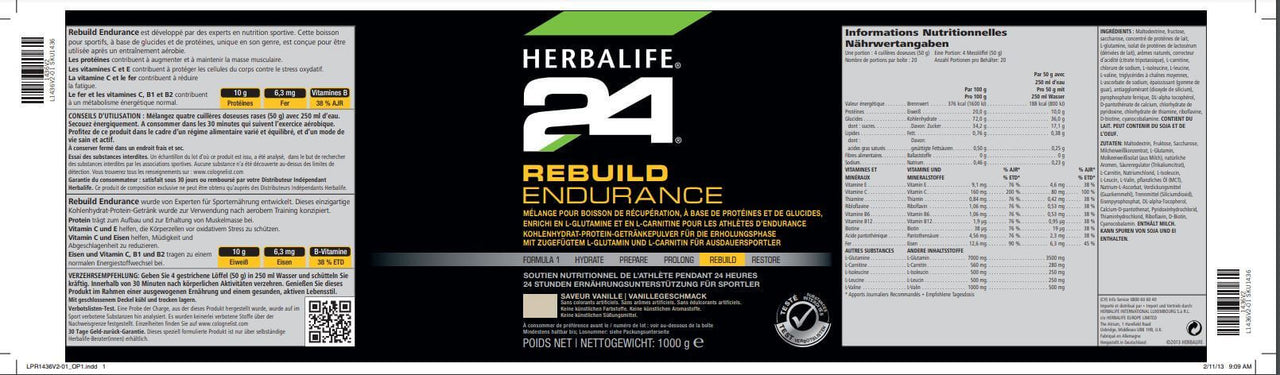 HERBALIFE - H24 Rebuild Endurance Vanille